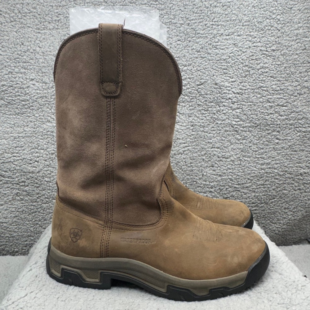 Ariat Groundbreaker Waterproof Western Work Boots Mens 9.5D Leather 10011829